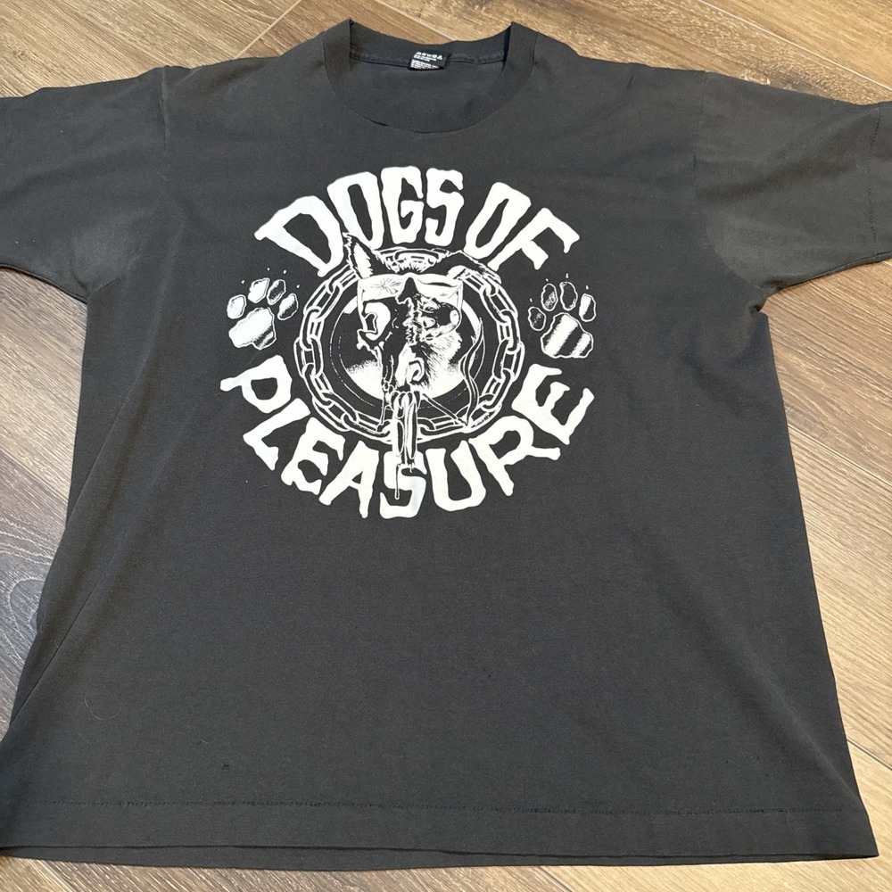 Vintage 90s Dogs Of Pleasure Metal Band T-shirt Screen Stars Whiskey Skank Pig